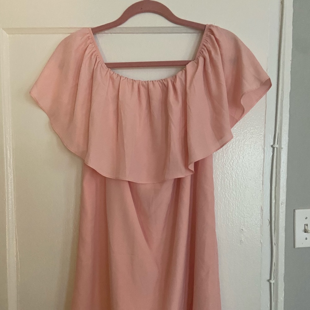 Pink Off-the-Shoulder Dress